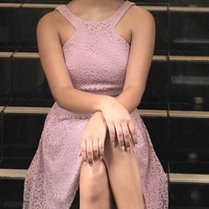 Blush midi dress